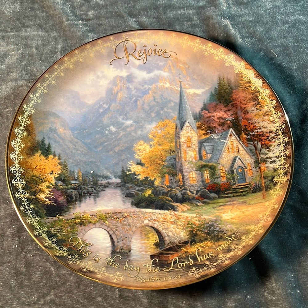 The Mountain Chapel Thomas Kinkade Plate